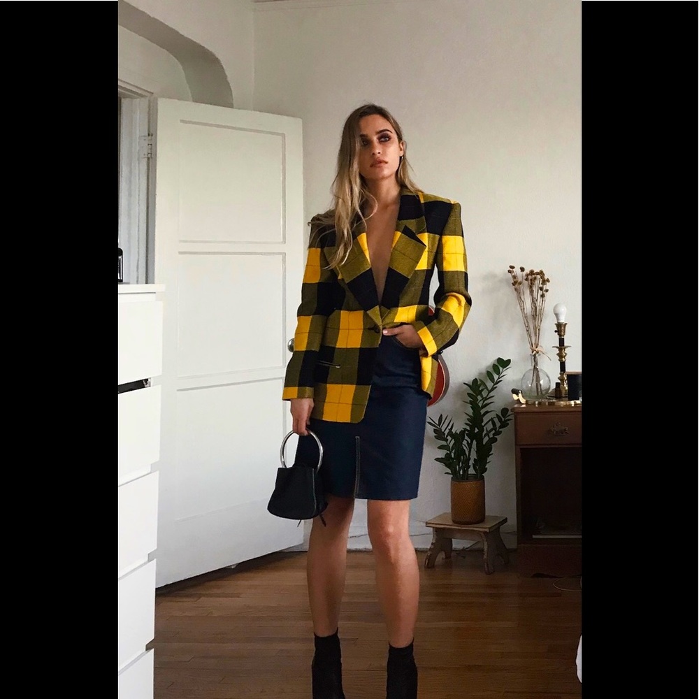VINTAGE Ellen Tracy PLAID BLAZER